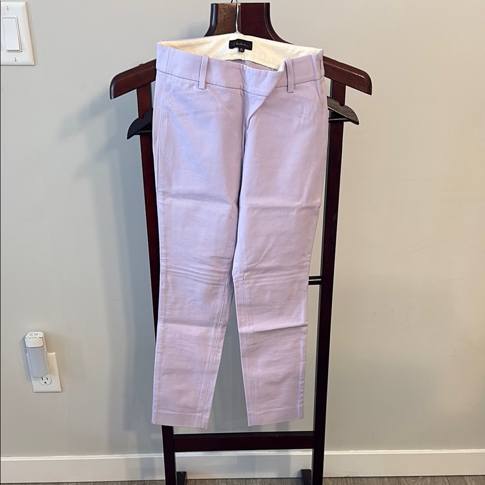 2 for $40 Purple Cropped Pants with Straight Leg Design